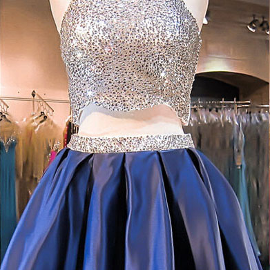 Sparkle Two Piece Homecoming Dresses, Princess..