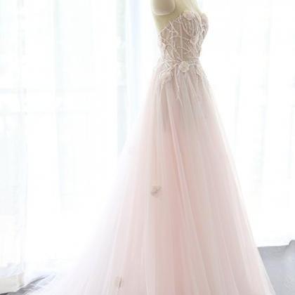 A-line Lace Appliqués Straps Formal Prom Dress,..