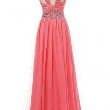 Chic A line Straps Long Prom Dress Chiffon Ombre Blue Prom Dresses Evening Dress main image 0