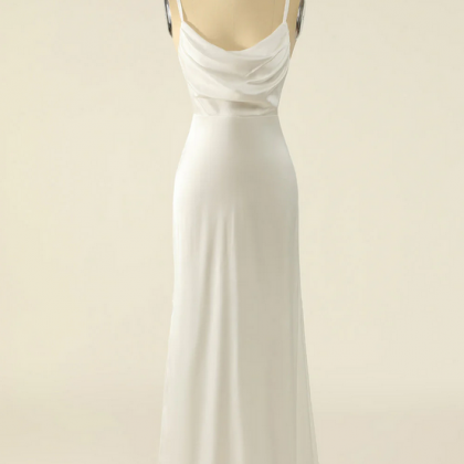 Elegant Simple Satin Formal Prom Dress, Beautiful..