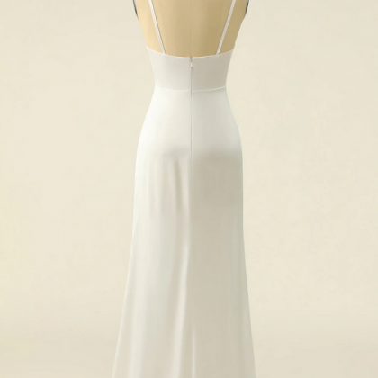 Charming Simple Knee Length Prom Dress , Short Satin Formal Dress