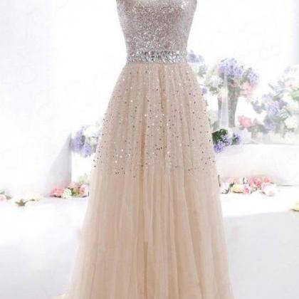 Elegant Sweeheart Tulle Formal Prom Dress,..