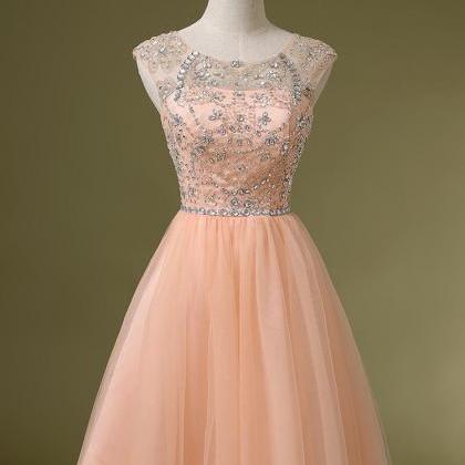 Elegant Sweetheart Tulle Formal Homecoming Dress,..