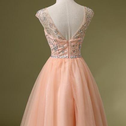 Elegant Sweetheart Tulle Formal Homecoming Dress,..
