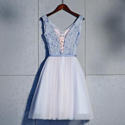 Elegant Sweetheart A-line Tulle Homecoming Dress,..