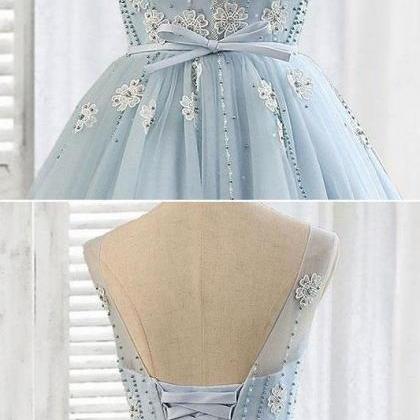 Elegant Sweetheart Tulle Homecoming Dress,..