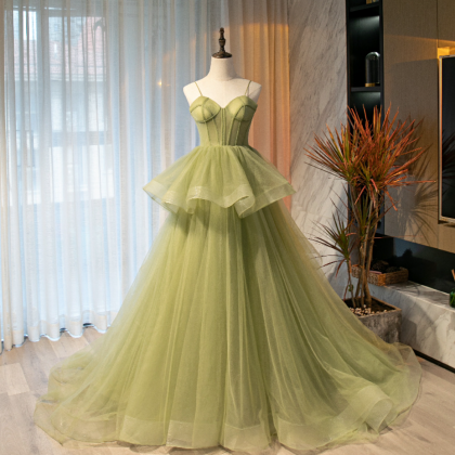 Prom Dresses,light Green Sweetheart Layers..