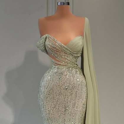 Prom Dresses,mint Green Long Party Dresses One..