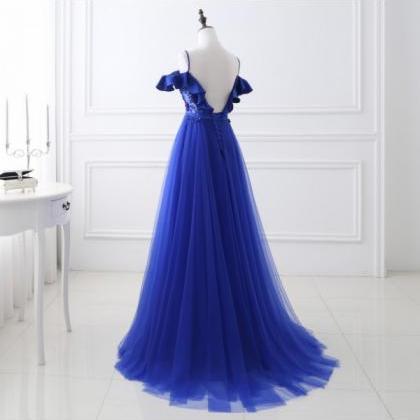 Prom Dresses, Unique, Blue Prom Dresses Fashion..