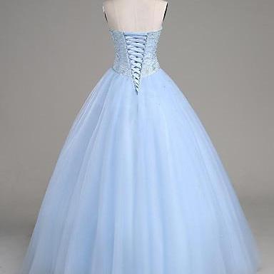 Prom Dresses,ball Gown Prom Dresses, Light Blue..