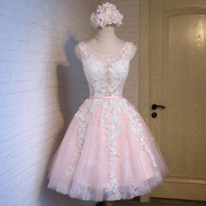 Homecoming Dresses,short Pink Princess Dresses..