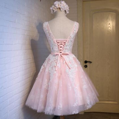 Homecoming Dresses,short Pink Princess Dresses..