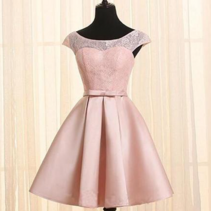 Homecoming Dresses,pink Homecoming Dresses, Satin..