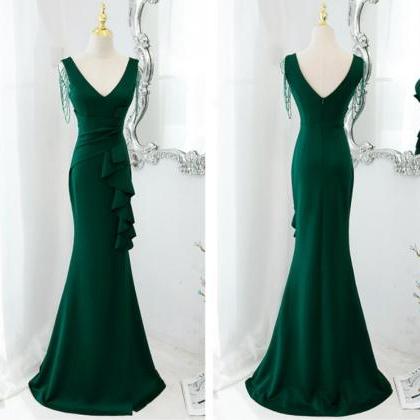 Prom Dresses,green Mermaid Long Green Long Party..