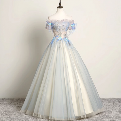 Prom Dresses,flowy Strapless Prom Dresses Fairy..