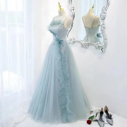 Prom Dresses, Light Blue Party Dress,sweet Prom..