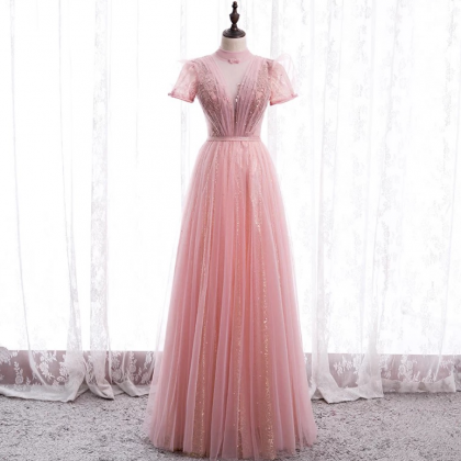 Prom Dresses,pink Prom Dress, Fairy Prom Dress,..