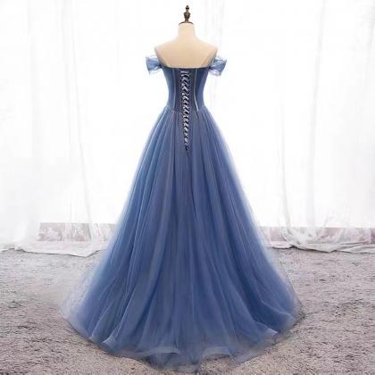 Prom Dresses,of Shoulder Prom Gown, Blue Party..