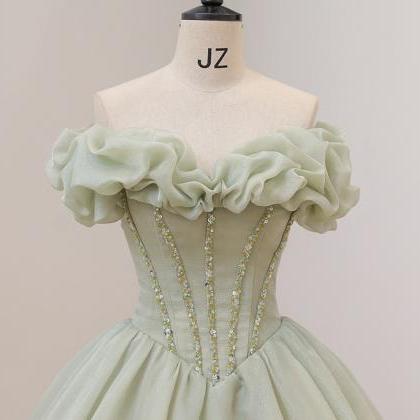 Prom Dresses,vintage French Ball Gowns, Strapless..