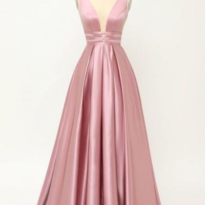 simple sleeveless full length evening dresses Prom Dresses main image 1