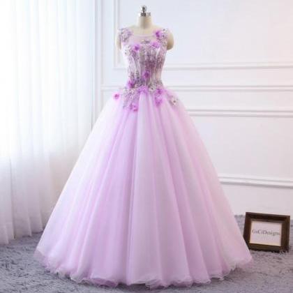 Prom Dresses,prom Ball Gown Lavender Purple Dress..