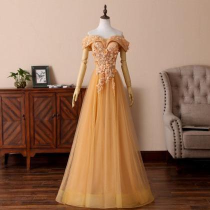 Prom Dresses,glamorous Orange Long Prom Dress..