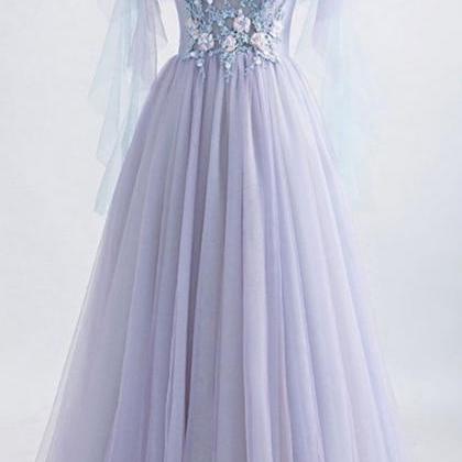 Prom Dresses,custom Made Sexy Lavender Tulle Long..