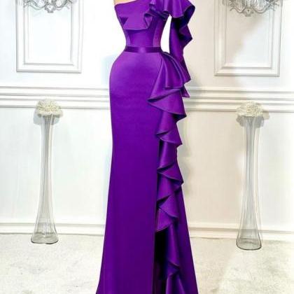 Prom Dresses,purple Prom Dresses Formal Party..