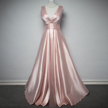 Prom Dresses,long Pink Bridesmaid Dresses,a Line..