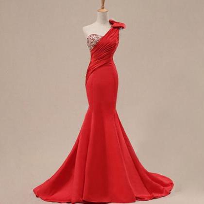 Prom Dresses,elegant Red Bridesmaid Dresses, Sexy..