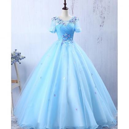 Prom Dresses,light Blue Formal Evening Dress..