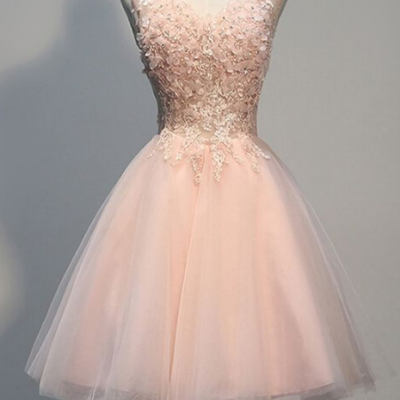 Blush Pink Short Party Dress evening dresses