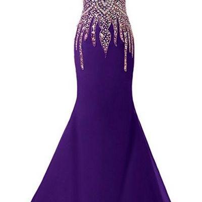Grape Prom Dress,Mermaid Prom Dress,Prom Gown,Prom Dresses,Sexy Evening Gowns,Evening Gown,Open Back Party Dress,Modest Formal Gowns For Teens