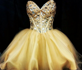 Lovely Beaded Tulle Homecoming Dresses, Cheap Homecoming Dresses, Homecoming Dresses, SF0113