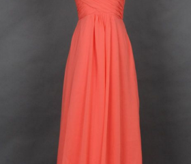 Shiny V Neck Chiffon Vintage Long Prom Gown Evening Dress DP3904 main image 1