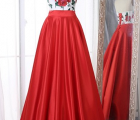 A-Line Satin Sweetheart Floor Length Lace-Up Prom Dress Jade