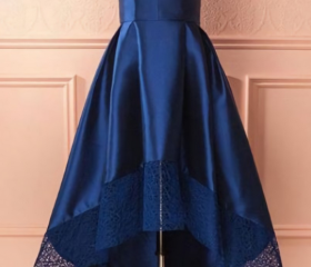 Beautiful Long Sleeves Velvet and Satin Party Dress, V-neckline Prom Dress