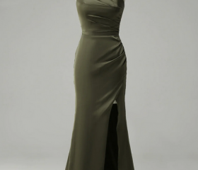 Gorgeous satin strapless prom dress,simple evening dress  Y7259
