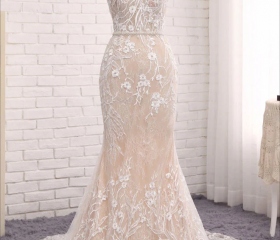 Simple Satin Unique Square Long Mermaid Formal Gown For Women