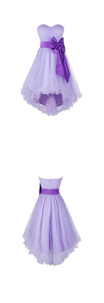 High Low Homecoming Dresses, Short Prom Dresses, Tulle Homecoming Dresses