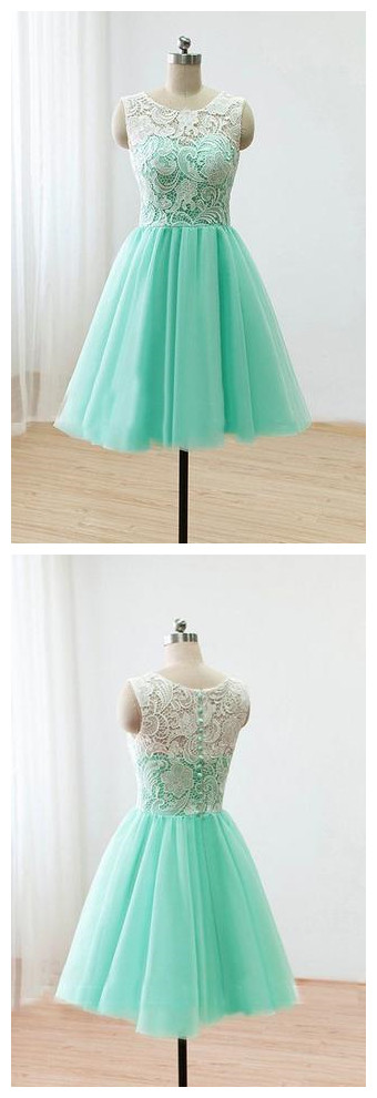 Mint Short Bridesmaid Dress,lace Bridesmaid Dresses,homecoming Dresses,