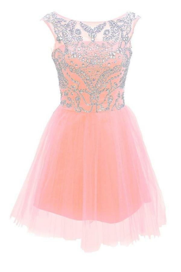 Pretty Handmade Girly Pink Cute Homecoming Dresses For Teens