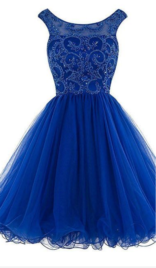 Royal Blue Homecoming Dresses, Backless Prom Dresses, Modest Party Dress, Simple Graduation Dresses, Formal Dresses,