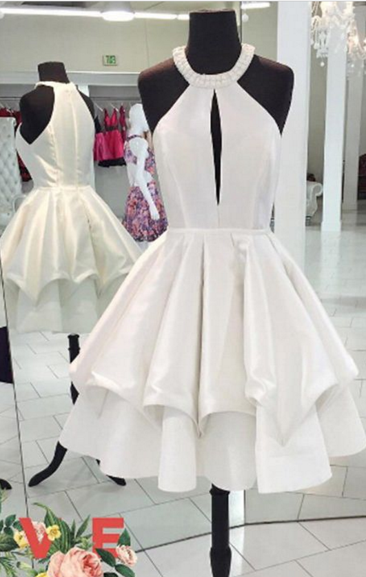 Sweet White Tube Top Pleated Bud 16th Birthday Homecoming Dress cc4142