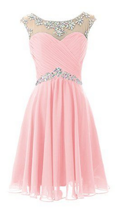 A-line Pink Homecoming Dress,beaded Homecoming Dresses