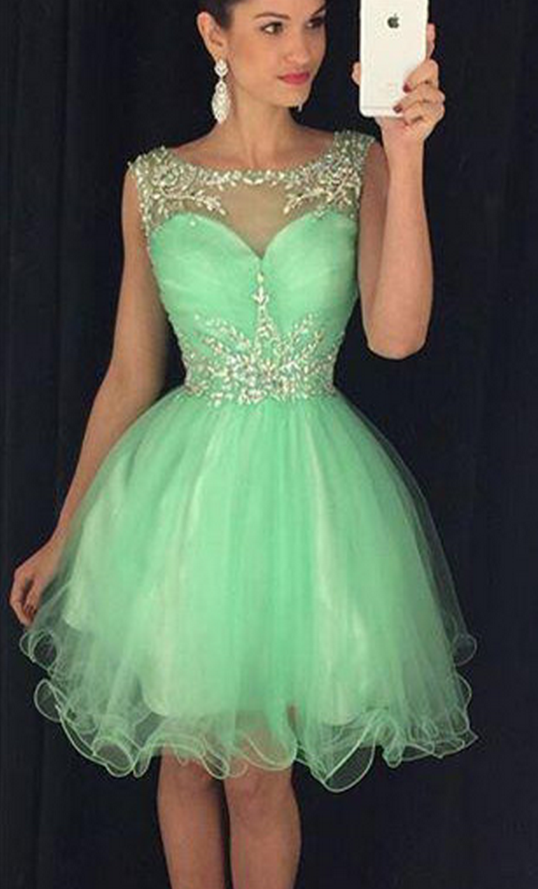 Green Organza Dress,short Mini Dresses on Luulla