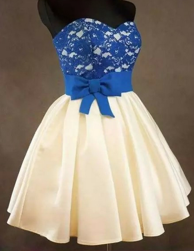 Sweetheart Short Homecoming Dress,bowknot Homecoming Dresses
