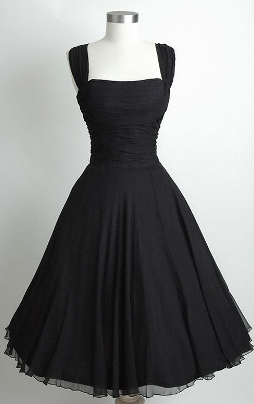 Black Chiffon Homecoming Dress,a-line Homecoming Dresses