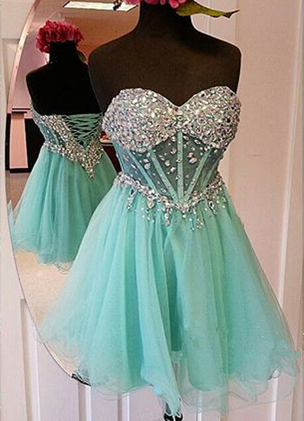 Crystal Beaded Dress,sweetheart Mint Dresses on