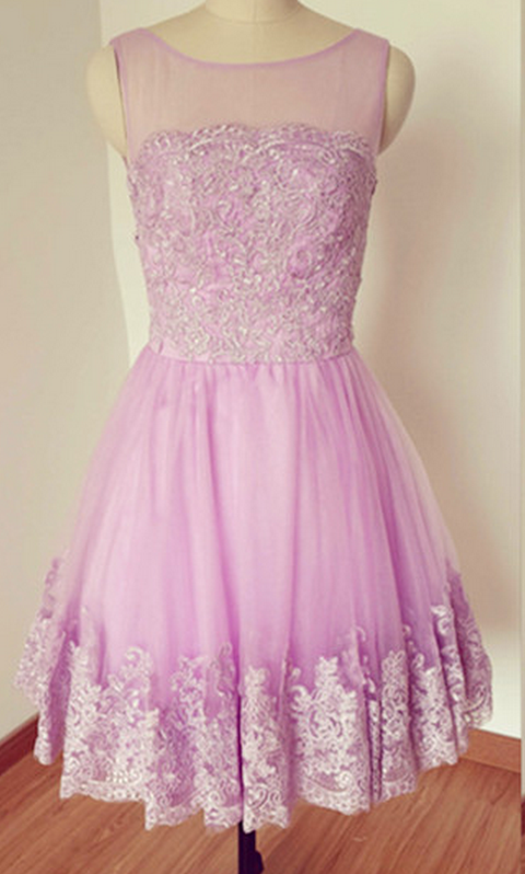 Sleeveless Homecoming Dress,light Purple Homecoming Dresses